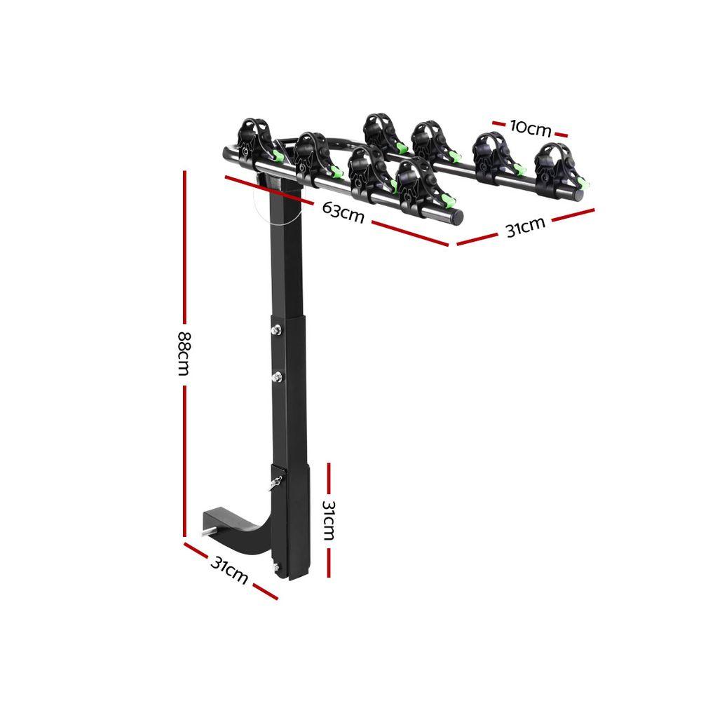 Giantz Bike Carrier 4 Bicycle Car Rear Rack Hitch Mount 2