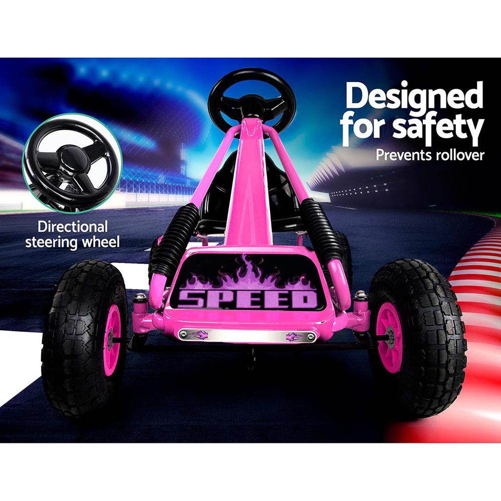 Rigo Kids Pedal Go Kart Car Ride On Toys Racing Bike Rubber Tyre