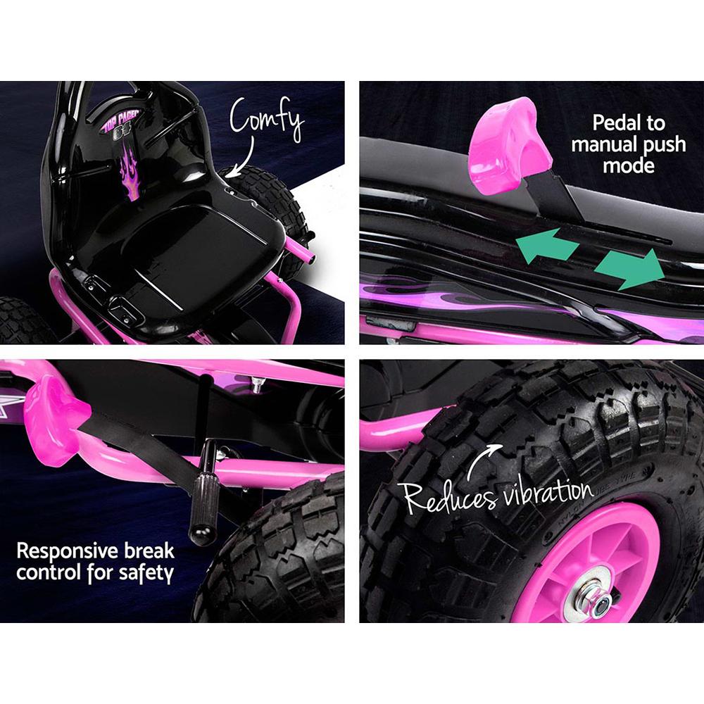 Rigo Kids Pedal Go Kart Car Ride On Toys Racing Bike Rubber Tyre