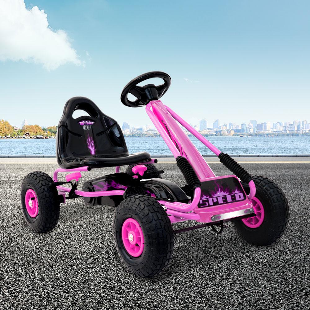 Rigo Kids Pedal Go Kart Car Ride On Toys Racing Bike Rubber Tyre