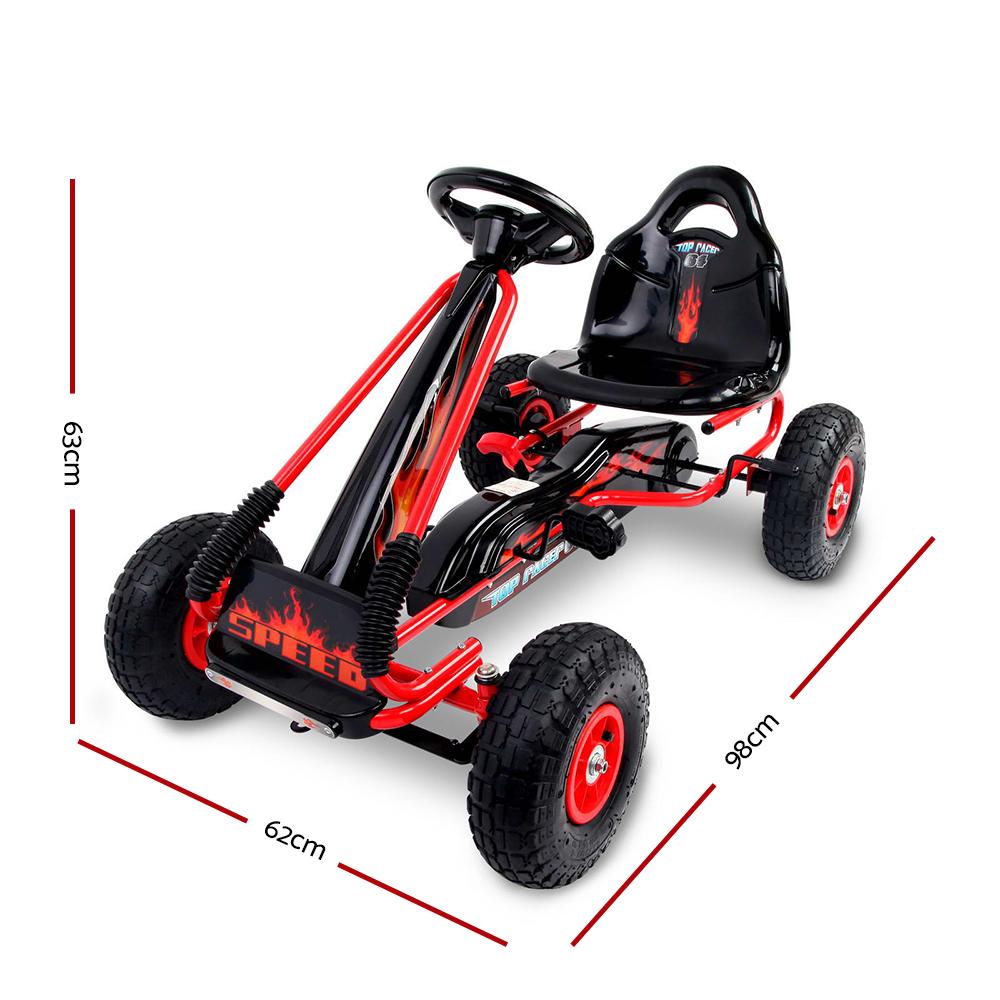 Rigo Kids Pedal Go Kart Car Ride On Toys Racing Bike Rubber Tyre