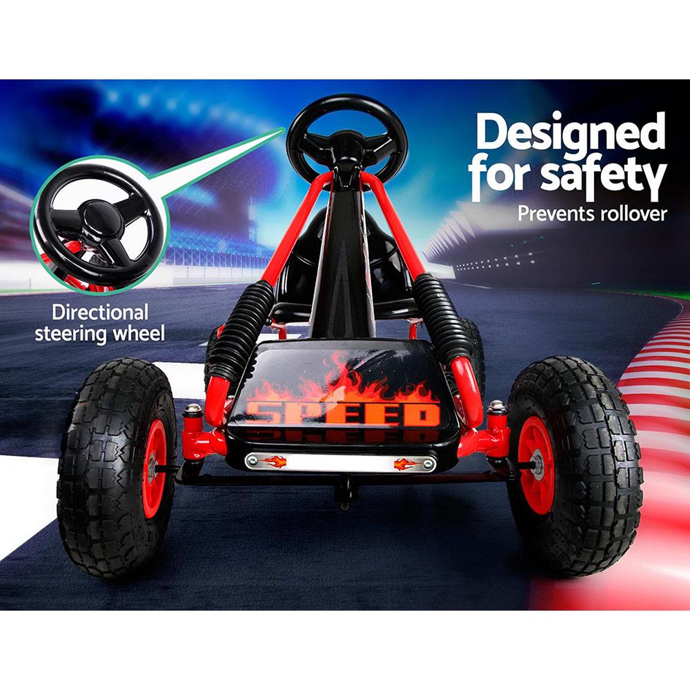 Rigo Kids Pedal Go Kart Car Ride On Toys Racing Bike Rubber Tyre
