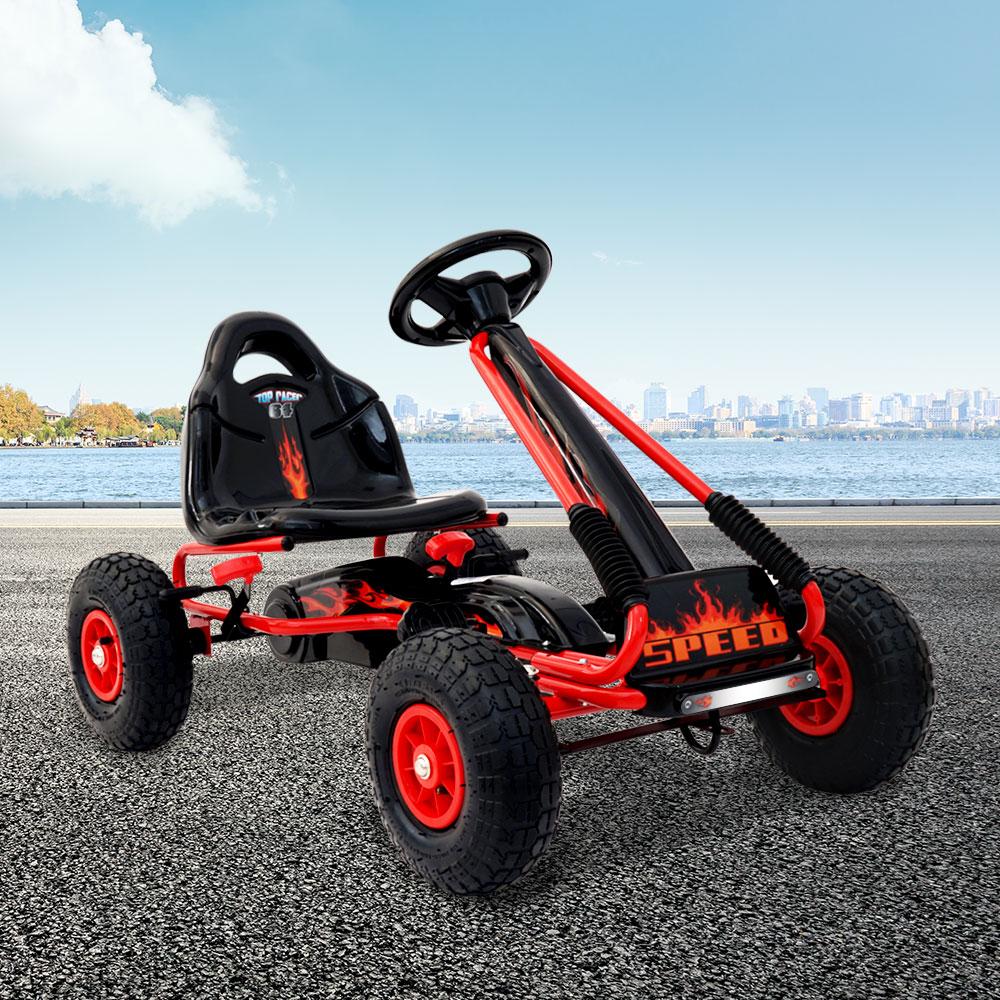 Rigo Kids Pedal Go Kart Car Ride On Toys Racing Bike Rubber Tyre