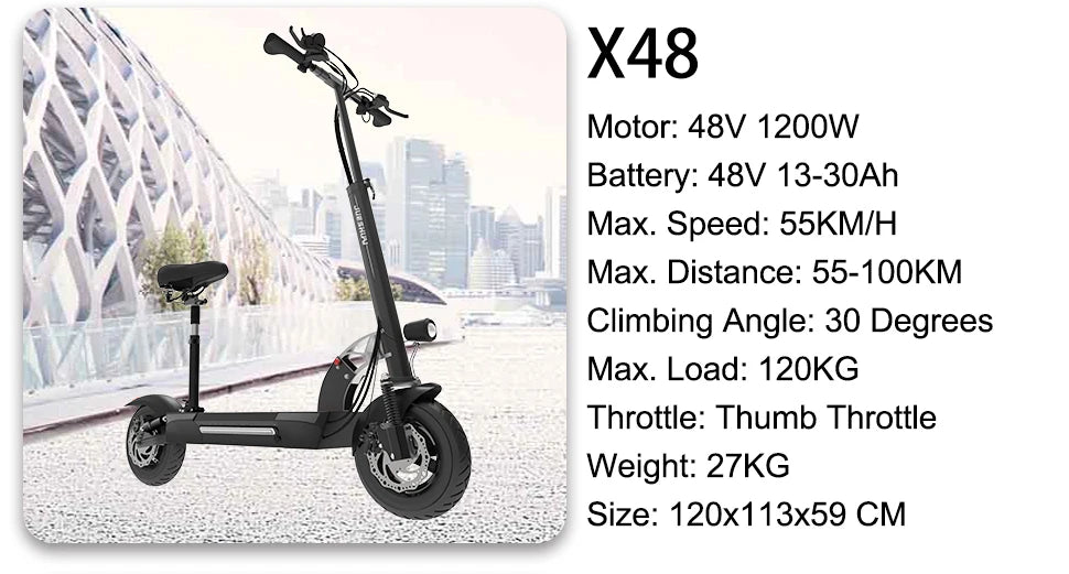 TurboVoyager 5600: 72V 5600W Off-Road Electric Scooter – 90 km/h Max Speed, 110 km Range, Foldable Design