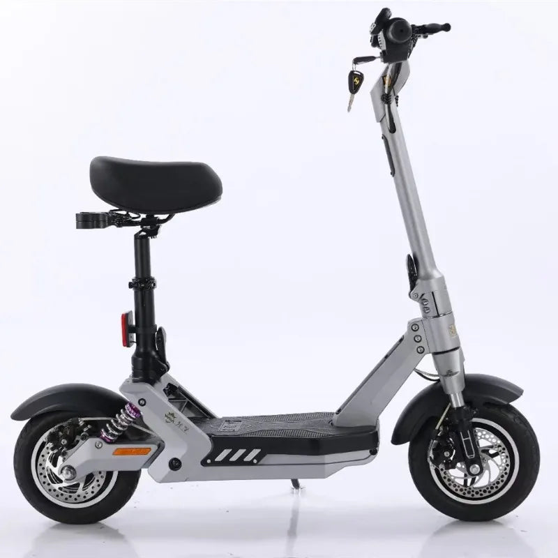 Mini electric 2-wheeler 400W 48V 12AH lithium battery adult sports mobility electric scooter convenient travel folding e bike
