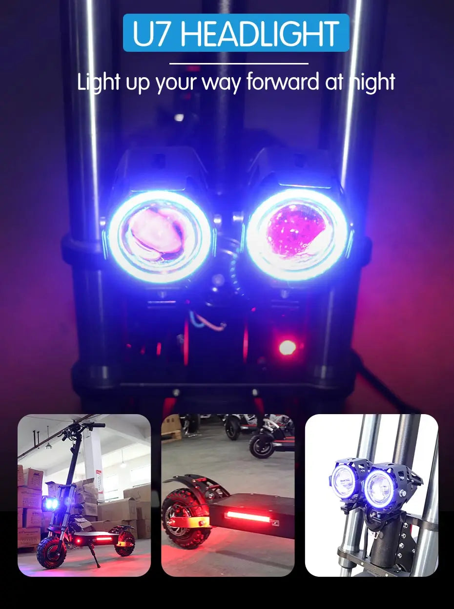 TurboVoyager 5600: 72V 5600W Off-Road Electric Scooter – 90 km/h Max Speed, 110 km Range, Foldable Design