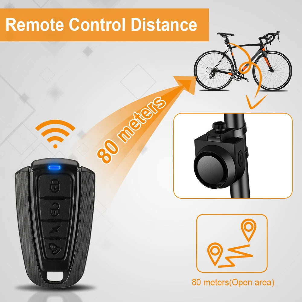 Rockbye Bike Bell USB Rechargeable Motorcycle Electric Horn MTB Road Cycling Remote Control Anti-theft Alarm Bicycle Accessories