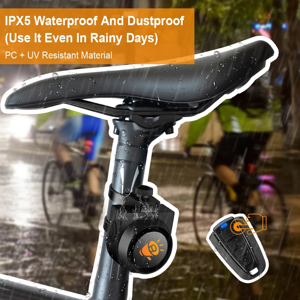 Rockbye Bike Bell USB Rechargeable Motorcycle Electric Horn MTB Road Cycling Remote Control Anti-theft Alarm Bicycle Accessories