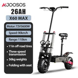 TurboVoyager 5600: 72V 5600W Off-Road Electric Scooter – 90 km/h Max Speed, 110 km Range, Foldable Design