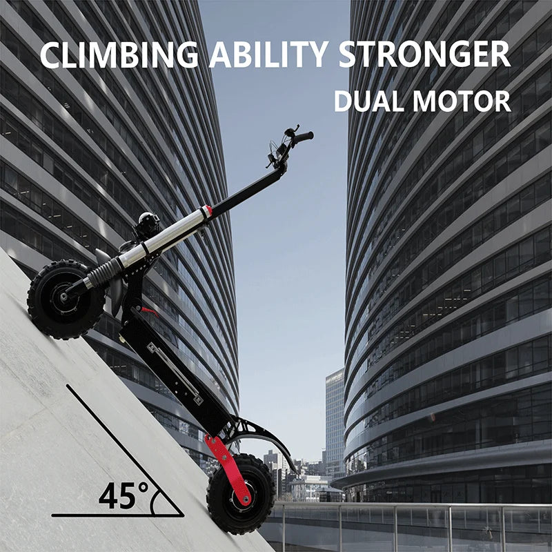 TurboVoyager 5600: 72V 5600W Off-Road Electric Scooter – 90 km/h Max Speed, 110 km Range, Foldable Design