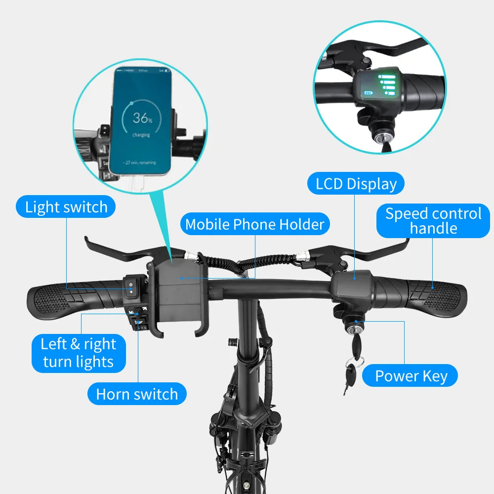 IDOTAT Bicycle Foldable Electric Bike