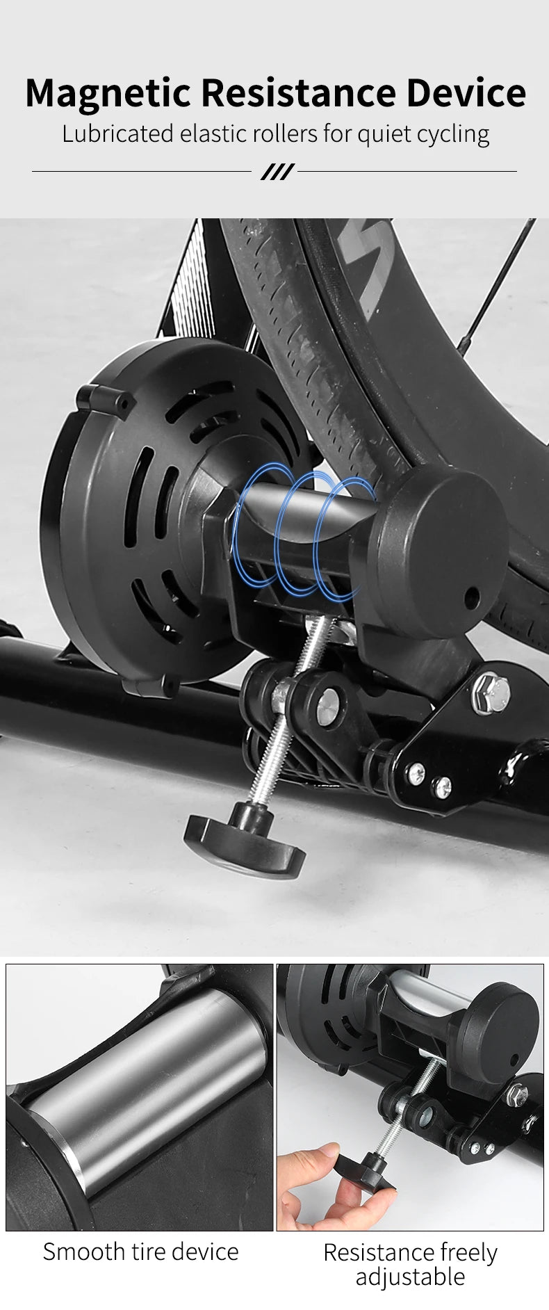 WEST BIKING Indoor Cycling Trainer 6 Speed Magnetic Resistance Wire Control Bike Trainer MTB Road Bike Roller Cycling Platform