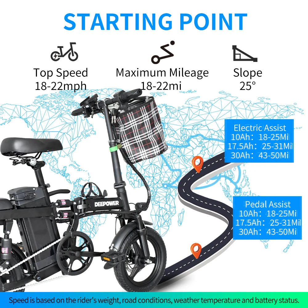 IDOTAT Bicycle Foldable Electric Bike