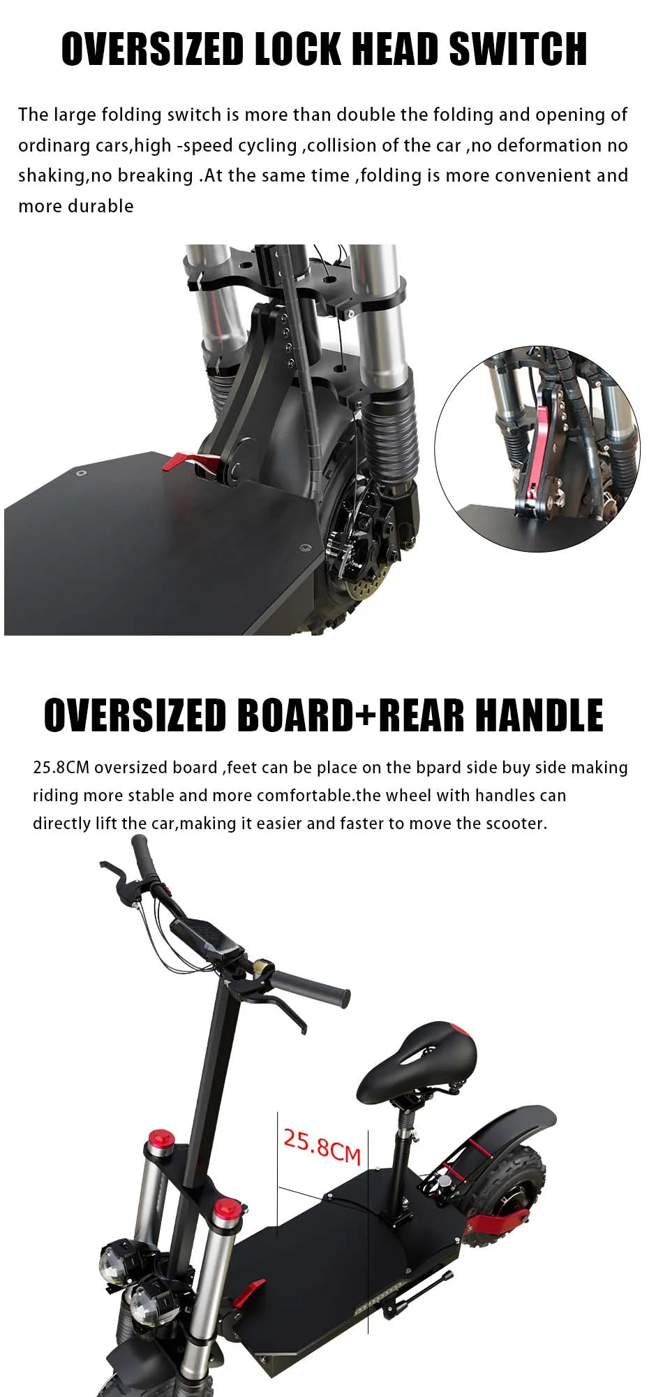 TurboVoyager 5600: 72V 5600W Off-Road Electric Scooter – 90 km/h Max Speed, 110 km Range, Foldable Design