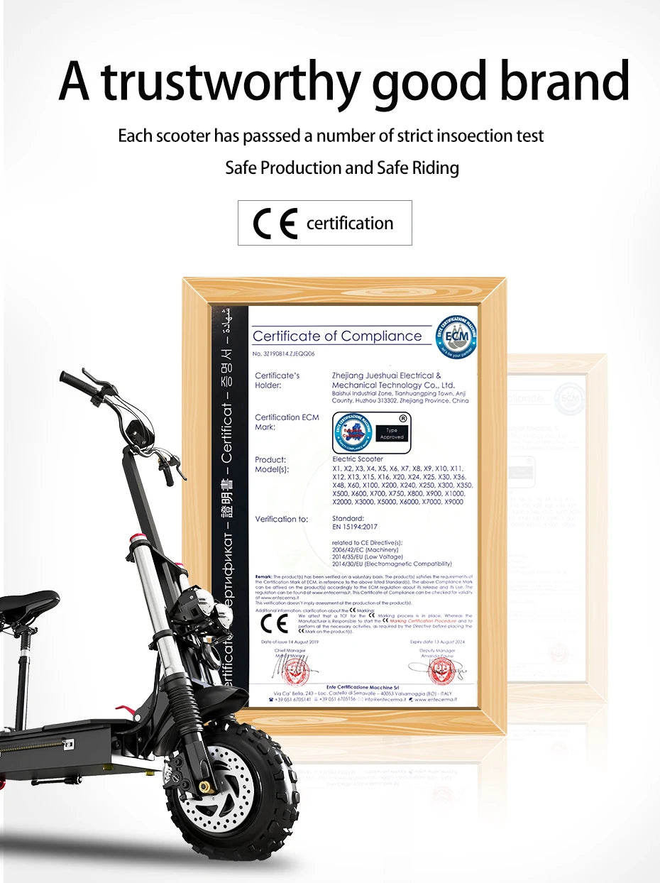 TurboVoyager 5600: 72V 5600W Off-Road Electric Scooter – 90 km/h Max Speed, 110 km Range, Foldable Design