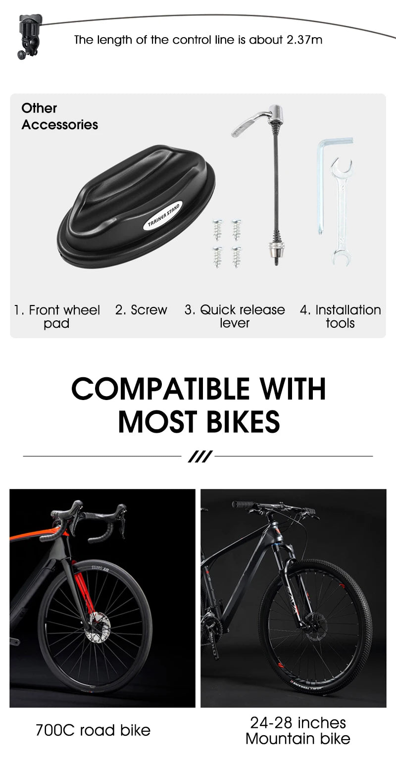 WEST BIKING Indoor Cycling Trainer 6 Speed Magnetic Resistance Wire Control Bike Trainer MTB Road Bike Roller Cycling Platform