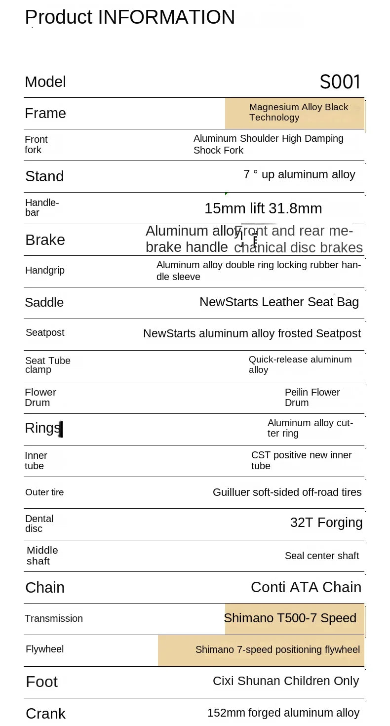 WOLFACE 22 Inch Variable Speed Disc Brake Shock-absorbing Bicycle Student Magnesium Alloy Mountain Bike Outdoor Sports Road Bike