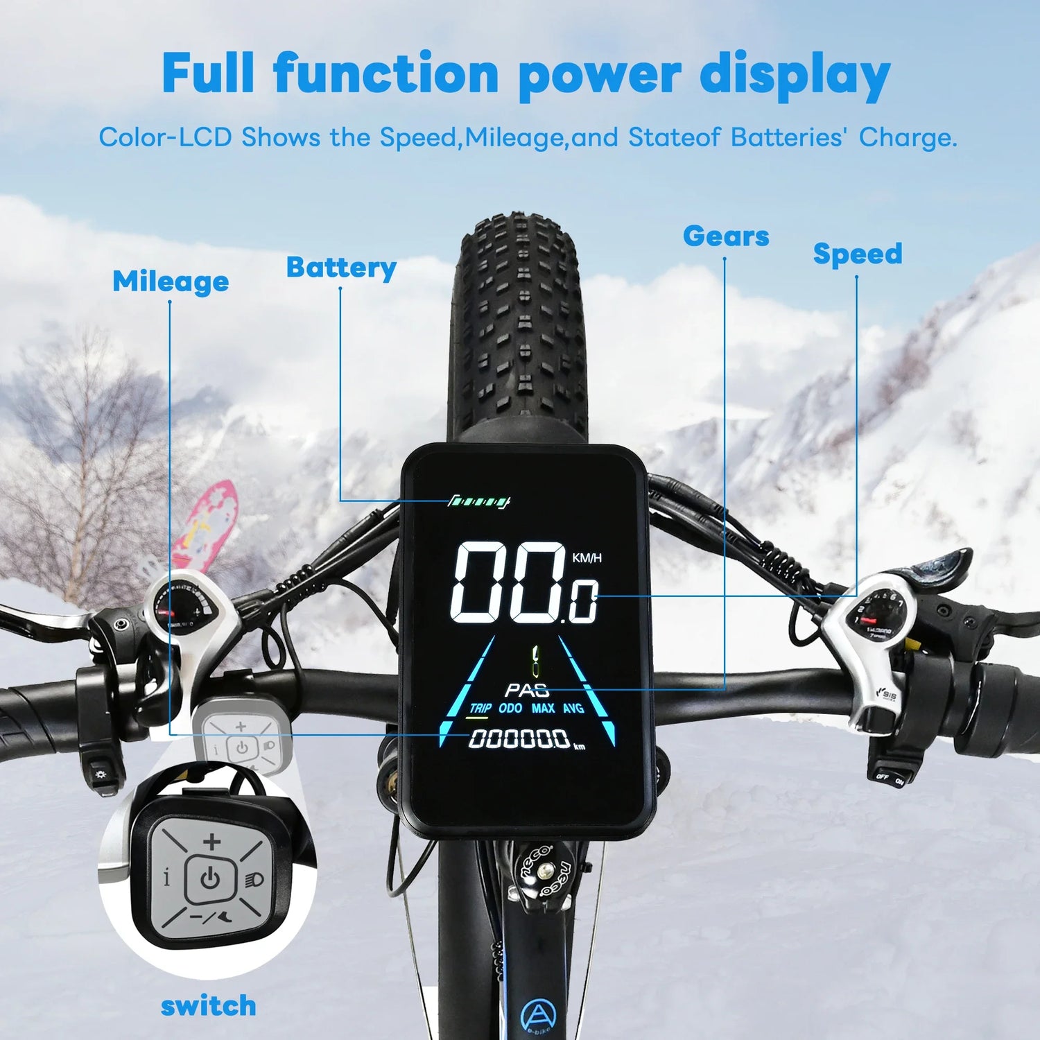Ebike 2000W Electric Bike 48V 20Ah Removable Battery 26