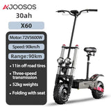 TurboVoyager 5600: 72V 5600W Off-Road Electric Scooter – 90 km/h Max Speed, 110 km Range, Foldable Design
