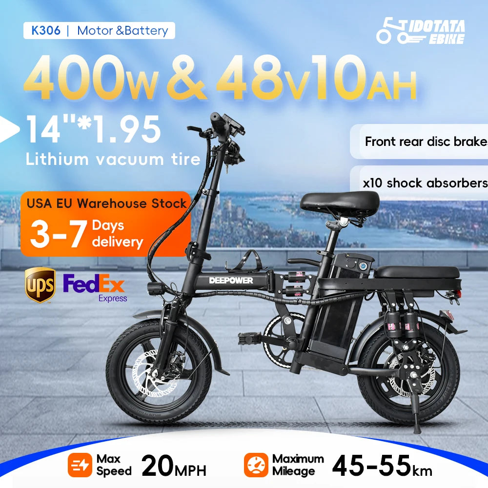 IDOTAT Bicycle Foldable Electric Bike