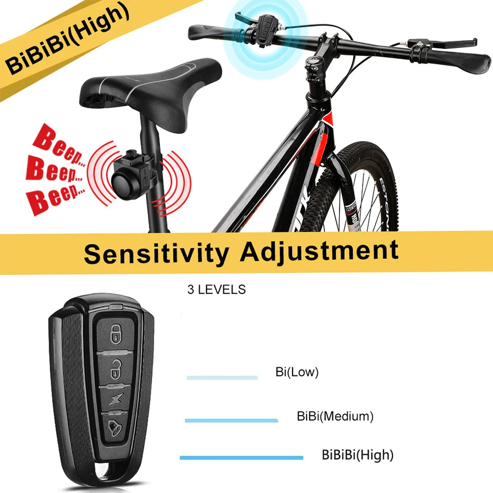 Rockbye Bike Bell USB Rechargeable Motorcycle Electric Horn MTB Road Cycling Remote Control Anti-theft Alarm Bicycle Accessories