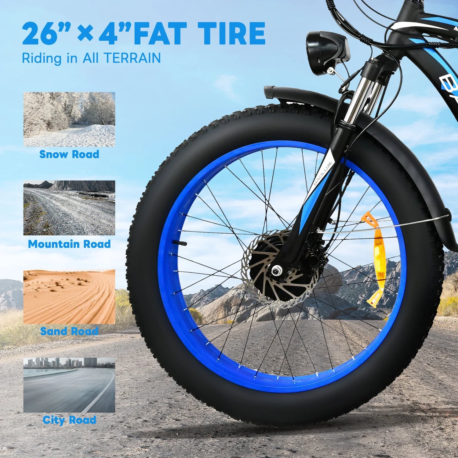 Ebike 2000W Electric Bike 48V 20Ah Removable Battery 26