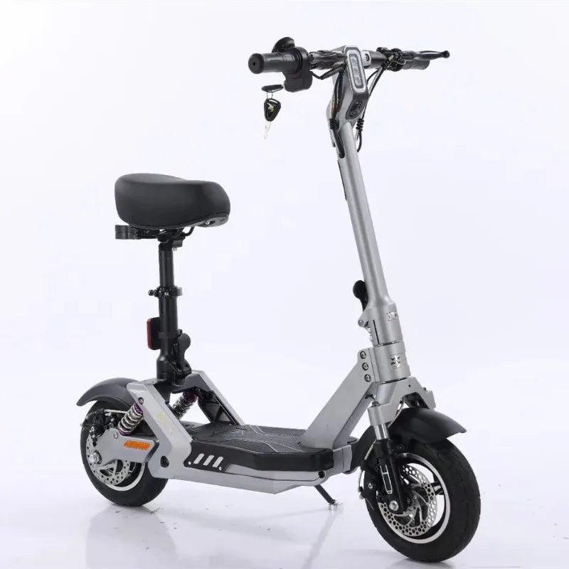 Mini electric 2-wheeler 400W 48V 12AH lithium battery adult sports mobility electric scooter convenient travel folding e bike
