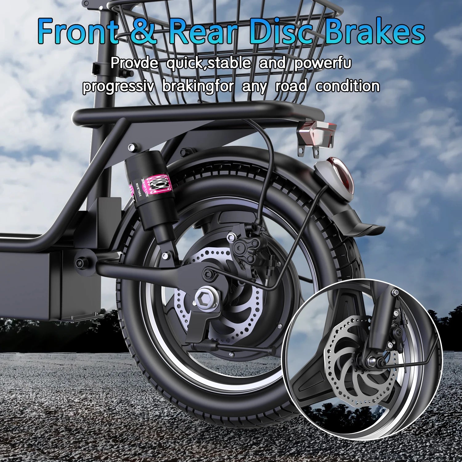 EcoRider 500X: Foldable Electric Scooter with 500W Motor, Seat, Full Suspension, and Storage Basket