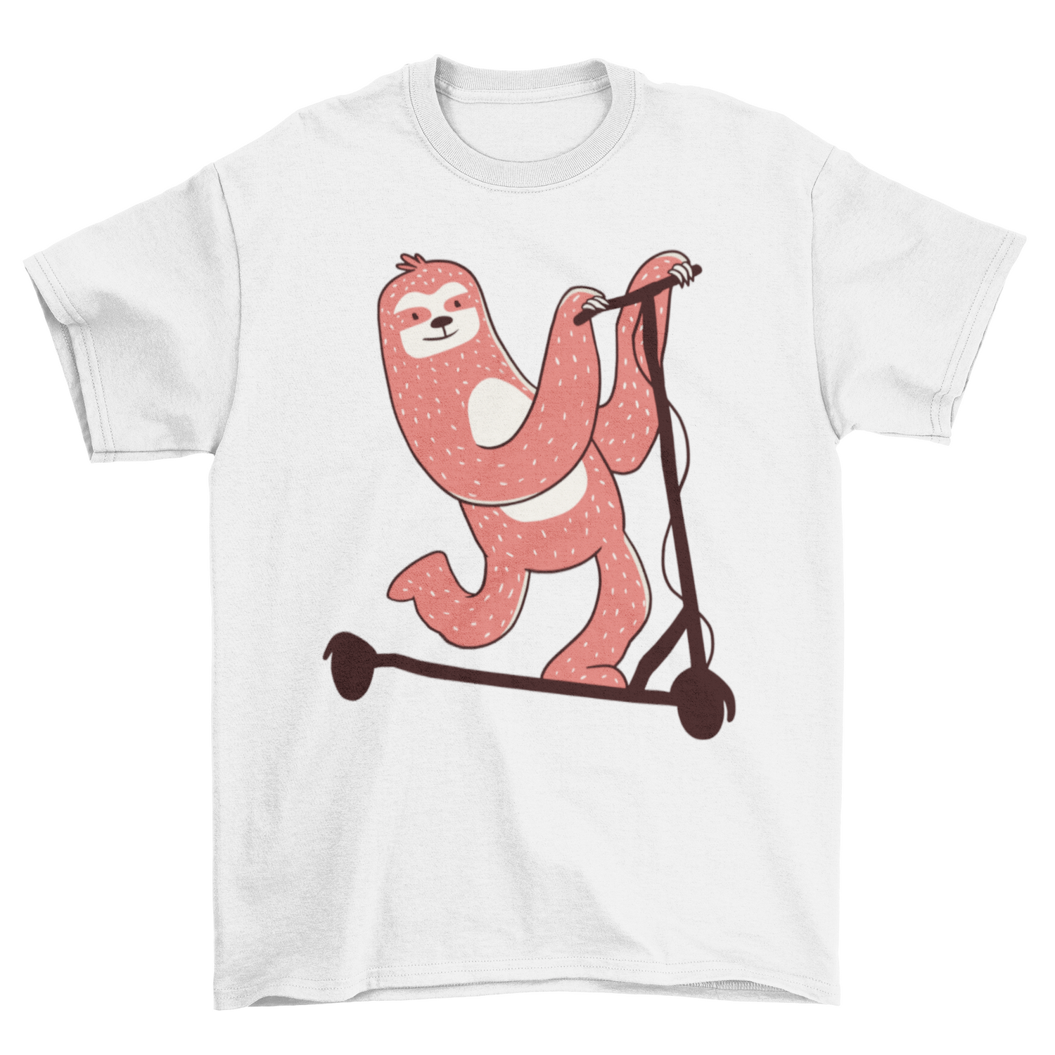 Sloth riding scooter t-shirt